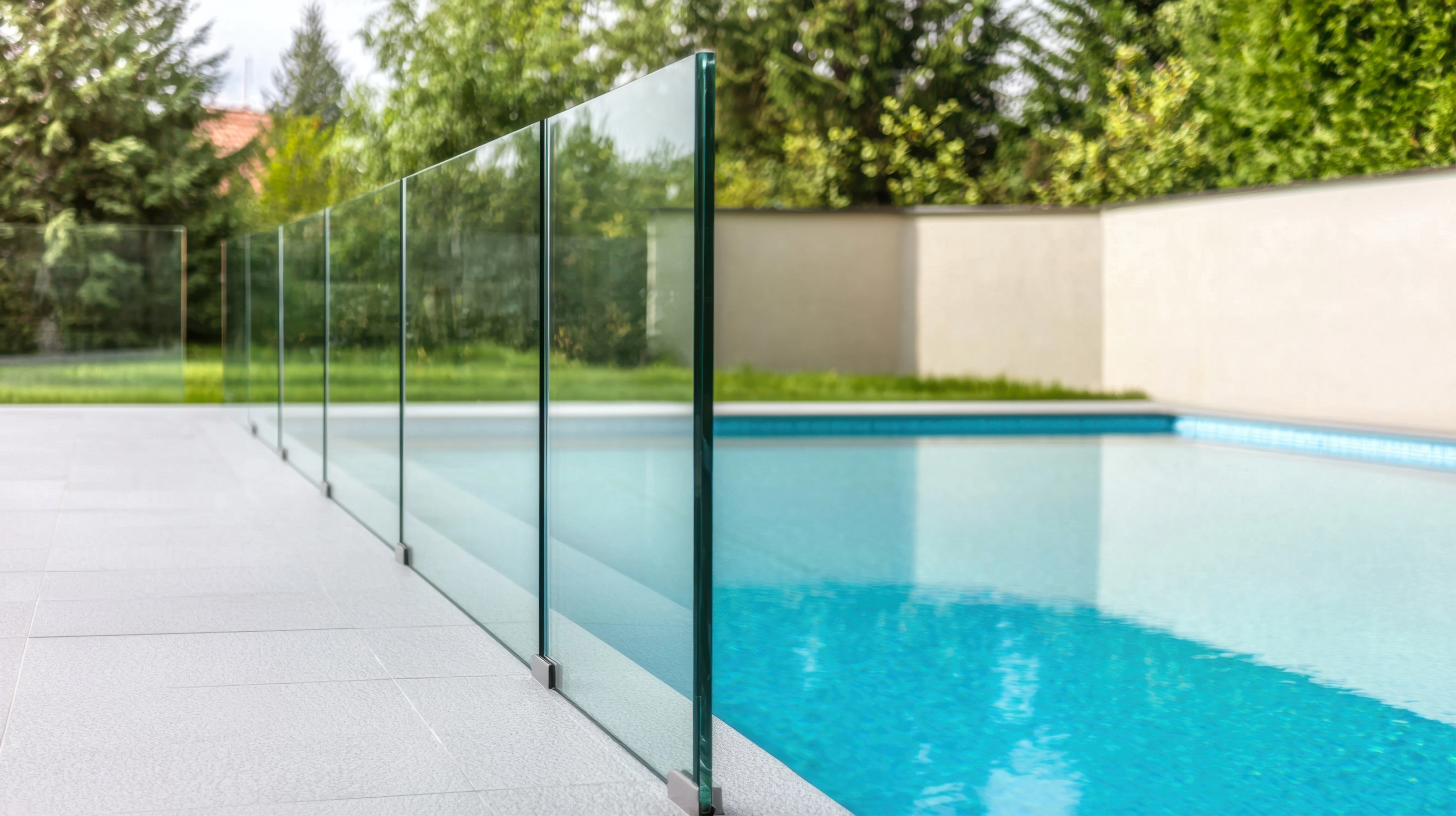 Élément essentiel de sécurité, la barrière de protection empêche l’accès non autorisé ou accidentel à la piscine, en particulier pour les jeunes enfants. Discrète et élégante, elle s’intègre parfaitement à l’environnement extérieur tout en répondant aux normes de sécurité en vigueur.